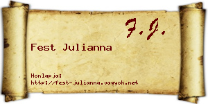 Fest Julianna névjegykártya