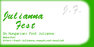 julianna fest business card